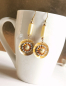 Preview: Kreis Ohrringe mit Blumen