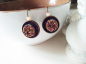Preview: Kupfer Brisur Ohrringe mit Cabochon Druzy