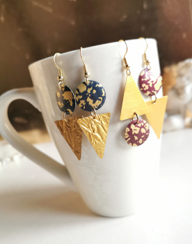 asymmetrische Upcycling Ohrringe