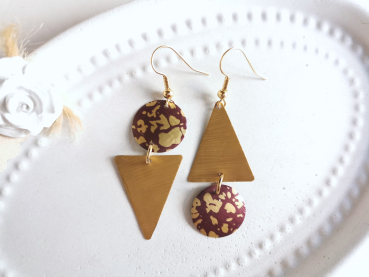 asymmetrische Upcycling Ohrringe geo