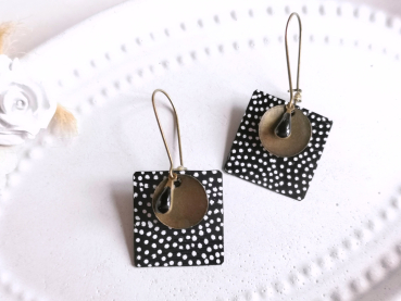 Quadrat Ohrringe Punkte