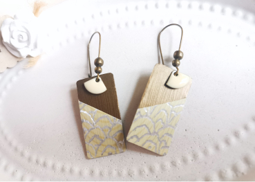 Art Deco Ohrringe rechteck