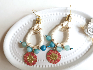 Kordel Ohrhänger Tropfen