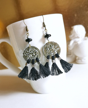bronze Recycling Ohrringe aus Kaffeekapsel