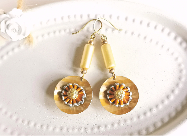 coffee pod Upcycling Ohrringe aus Kaffeekapsel