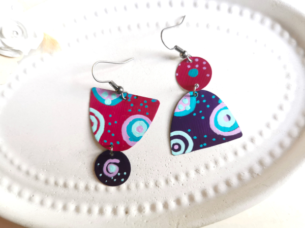 asymmetrische Upcycling Ohrhänger