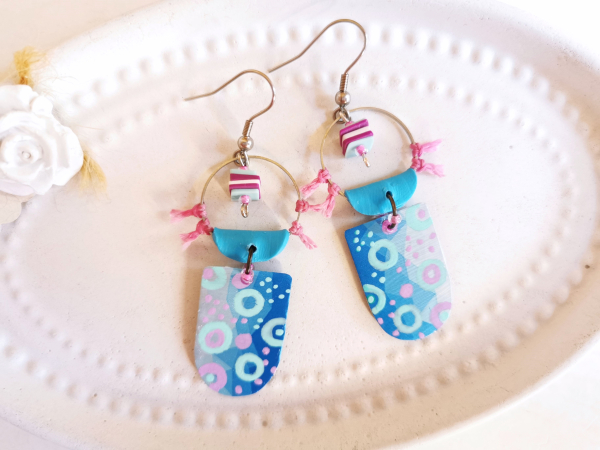 Boho Rechteck Ohrhänger