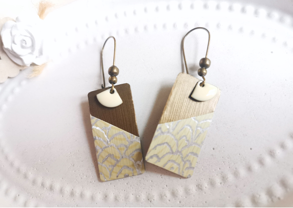 Art Deco Ohrringe rechteck