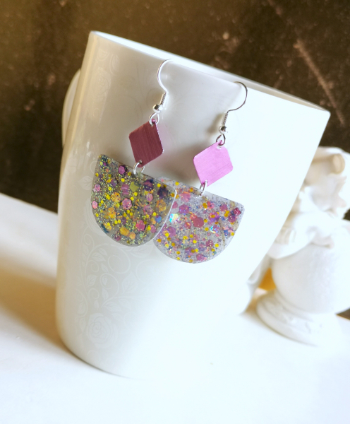 Konfetti Glitter Ohrringe