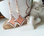 rosegold Statement Quadrat Ohrringe geo