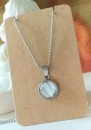 KUgelkette mit Edelstahl Cabochon anhänger Nespresso